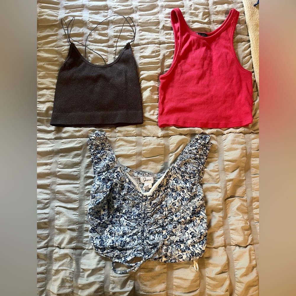 Lot of three tank tops all size small